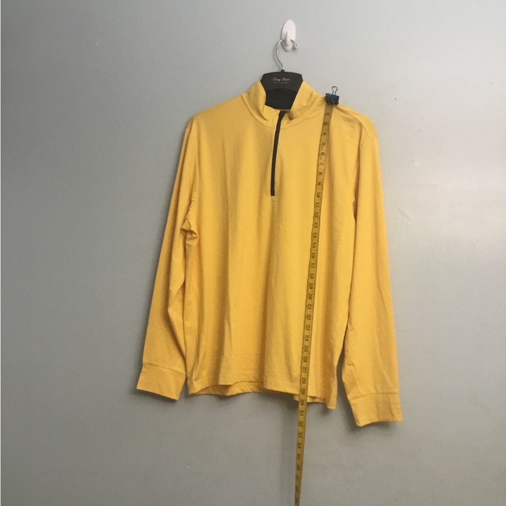 POLO RALPH LAUREN Yellow Zip Up Sweater with High Collar